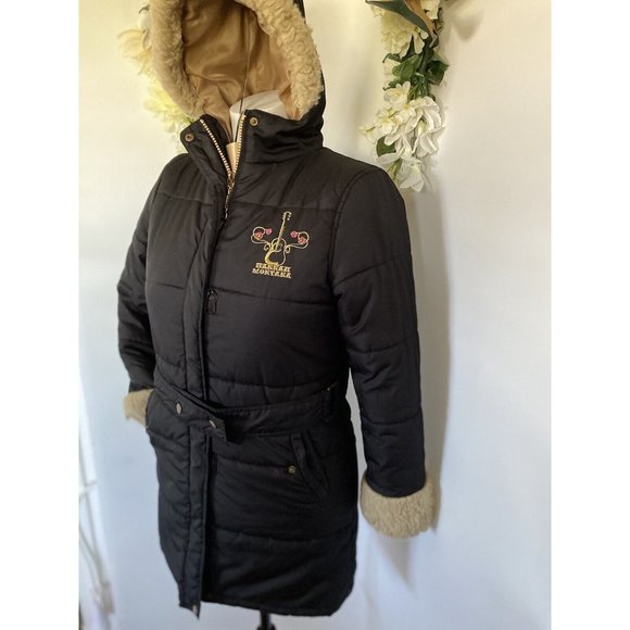 Disney Hannah Montana Girls Full Zip Jacket 10/12 Black Embroidered Hood Vintage - Picture 2 of 16